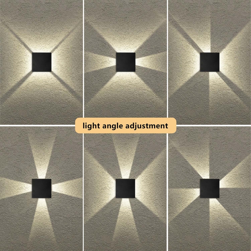 Brilagi - Applique murale d'extérieur QUADRAY LED/4W/230V noire IP65