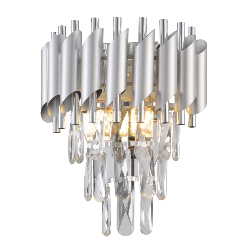 Brilagi - Applique murale ECLIPSE 2xE14/10W/230V argentée