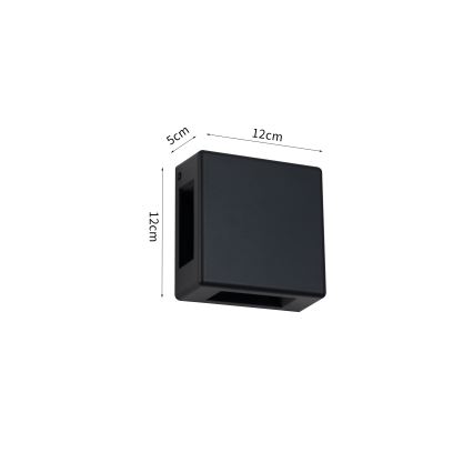 Brilagi - Applique murale extérieure à LED QUADRAY LED/6W/230V noire IP54