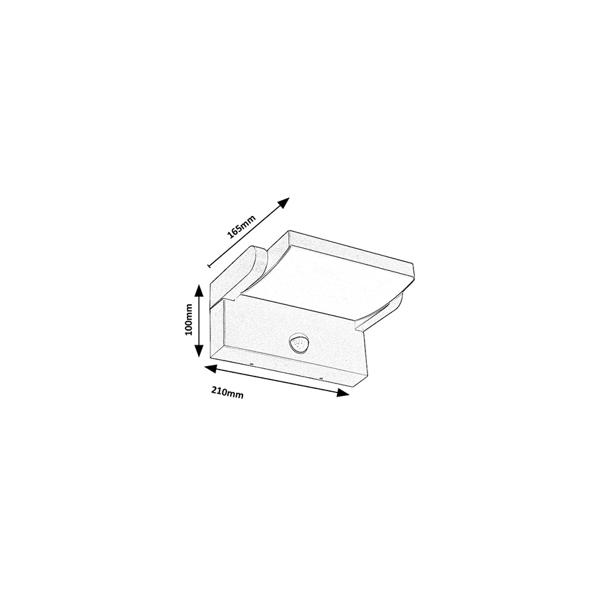 Brilagi - Applique murale extérieure avec détecteur ANKLE LED/18W/230V 4000K IP65 anthracite