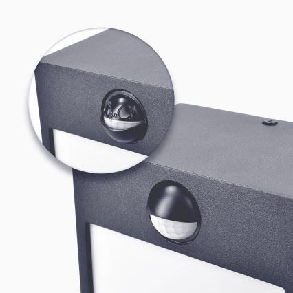 Brilagi- Applique murale extérieure avec détecteur TERNI LED/12W/230V anthracite IP44