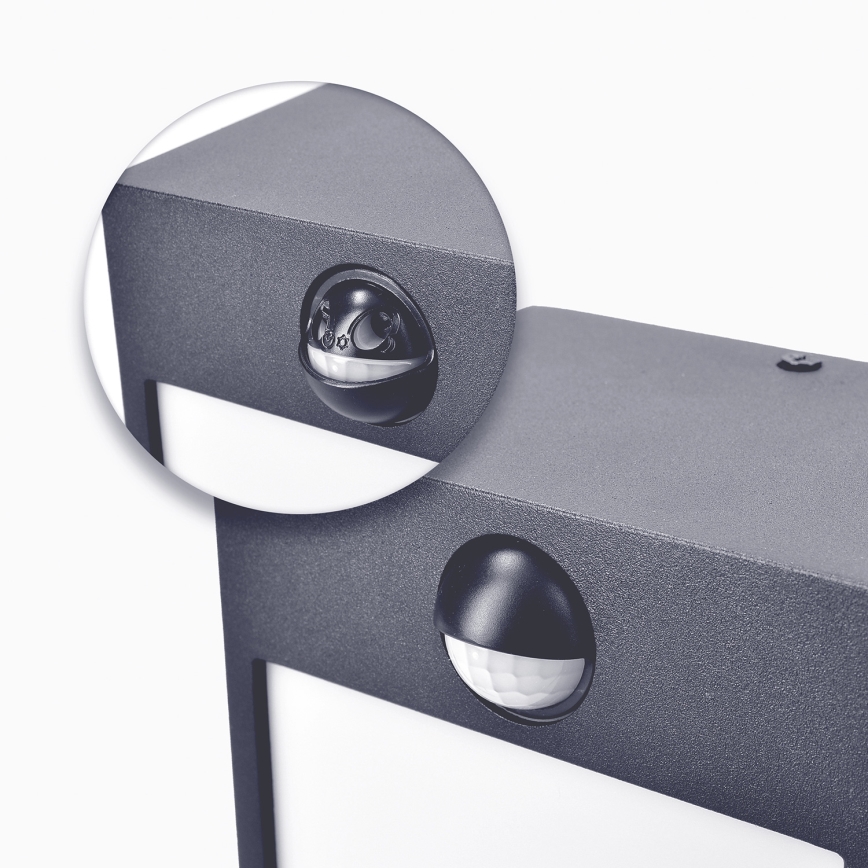 Brilagi- Applique murale extérieure avec détecteur TERNI LED/12W/230V anthracite IP44