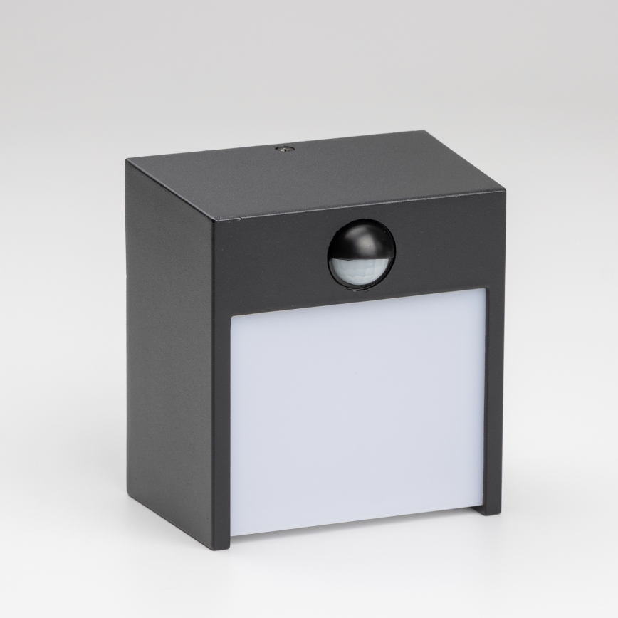 Brilagi-Applique murale extérieure avec détecteur TERNI LED/12W/230V noir IP44