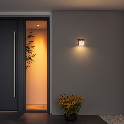 Brilagi-Applique murale extérieure avec détecteur TERNI LED/12W/230V noir IP44