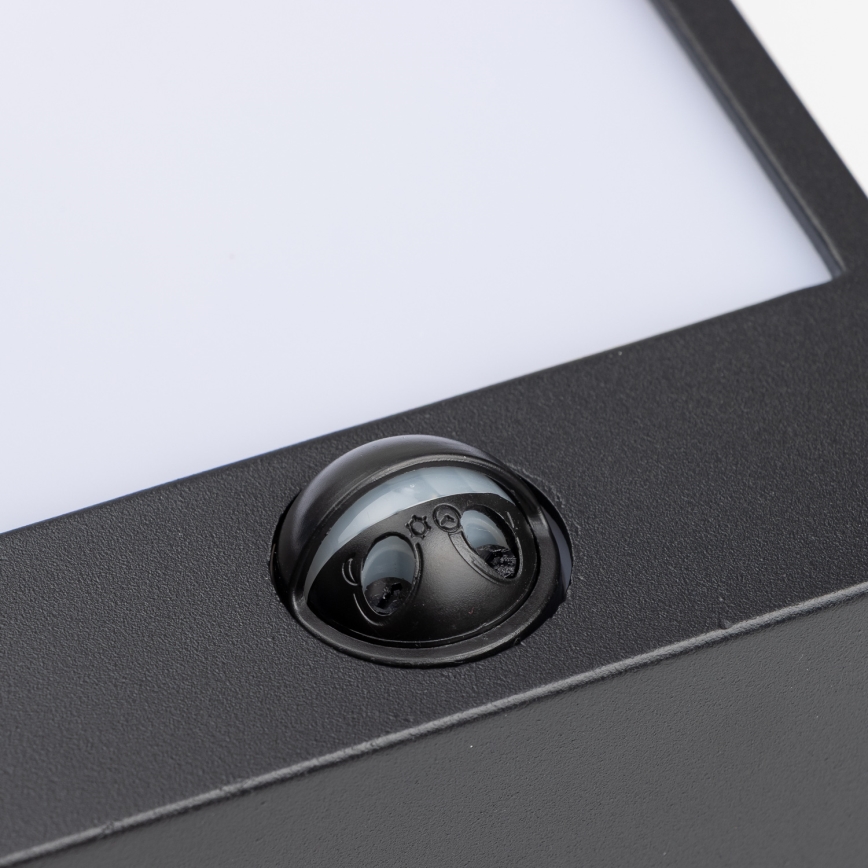 Brilagi-Applique murale extérieure avec détecteur TERNI LED/12W/230V noir IP44