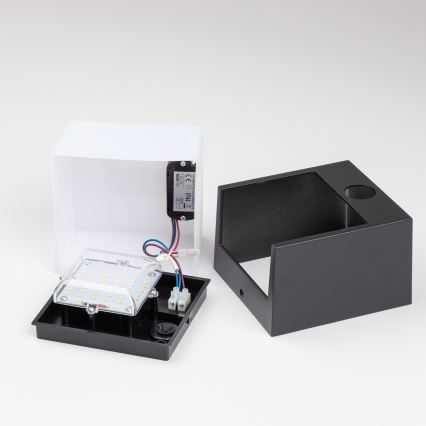 Brilagi-Applique murale extérieure avec détecteur TERNI LED/12W/230V noir IP44