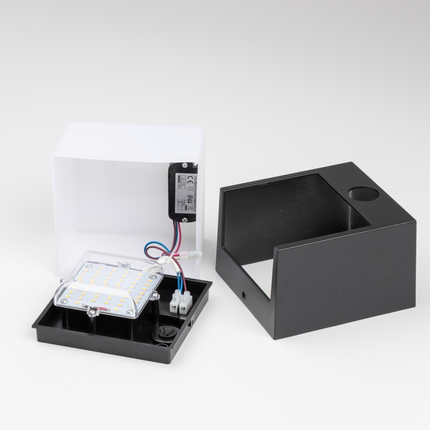 Brilagi-Applique murale extérieure avec détecteur TERNI LED/12W/230V noir IP44