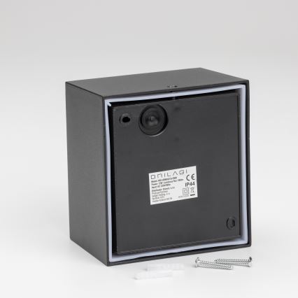 Brilagi-Applique murale extérieure avec détecteur TERNI LED/12W/230V noir IP44