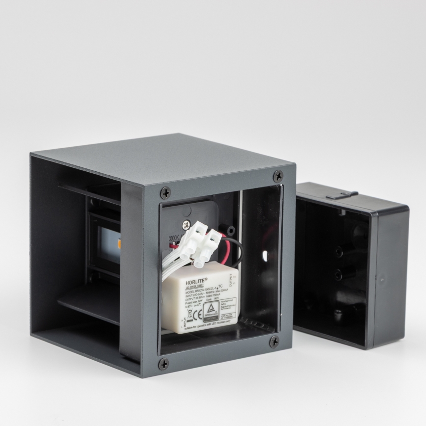 Brilagi - Applique murale extérieure CUBE LED/6W/230V anthracite IP54