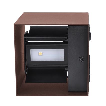 Brilagi - Applique murale extérieure CUBE LED/6W/230V marron IP54