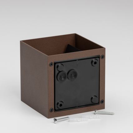 BRILAGI - Applique murale extérieure CUBE LED/6W/230V marron IP54