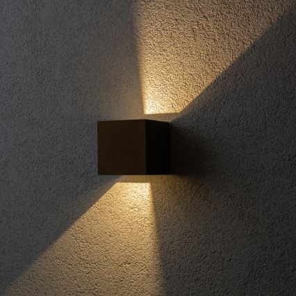 BRILAGI - Applique murale extérieure CUBE LED/6W/230V marron IP54