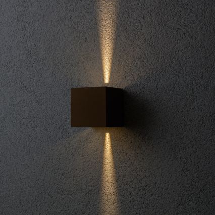 BRILAGI - Applique murale extérieure CUBE LED/6W/230V marron IP54