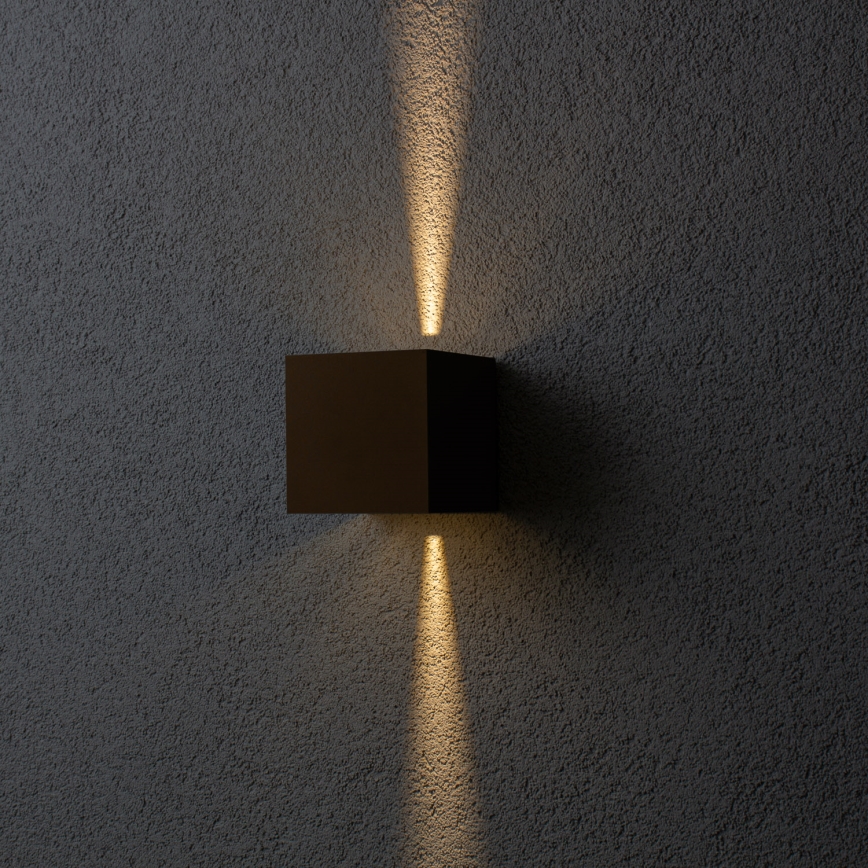 BRILAGI - Applique murale extérieure CUBE LED/6W/230V marron IP54