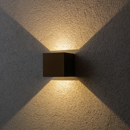 BRILAGI - Applique murale extérieure CUBE LED/6W/230V marron IP54
