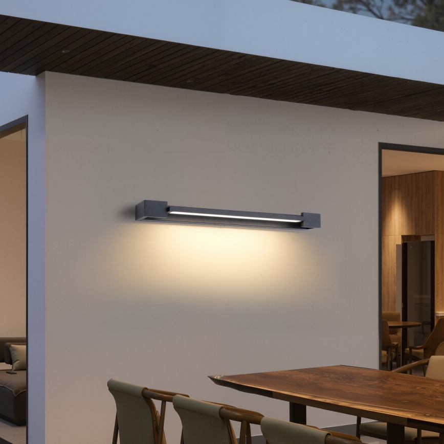 Brilagi - Applique murale d'extérieur AQUA LINE LED/18W/230V 60 cm IP44 anthracite IRC 90