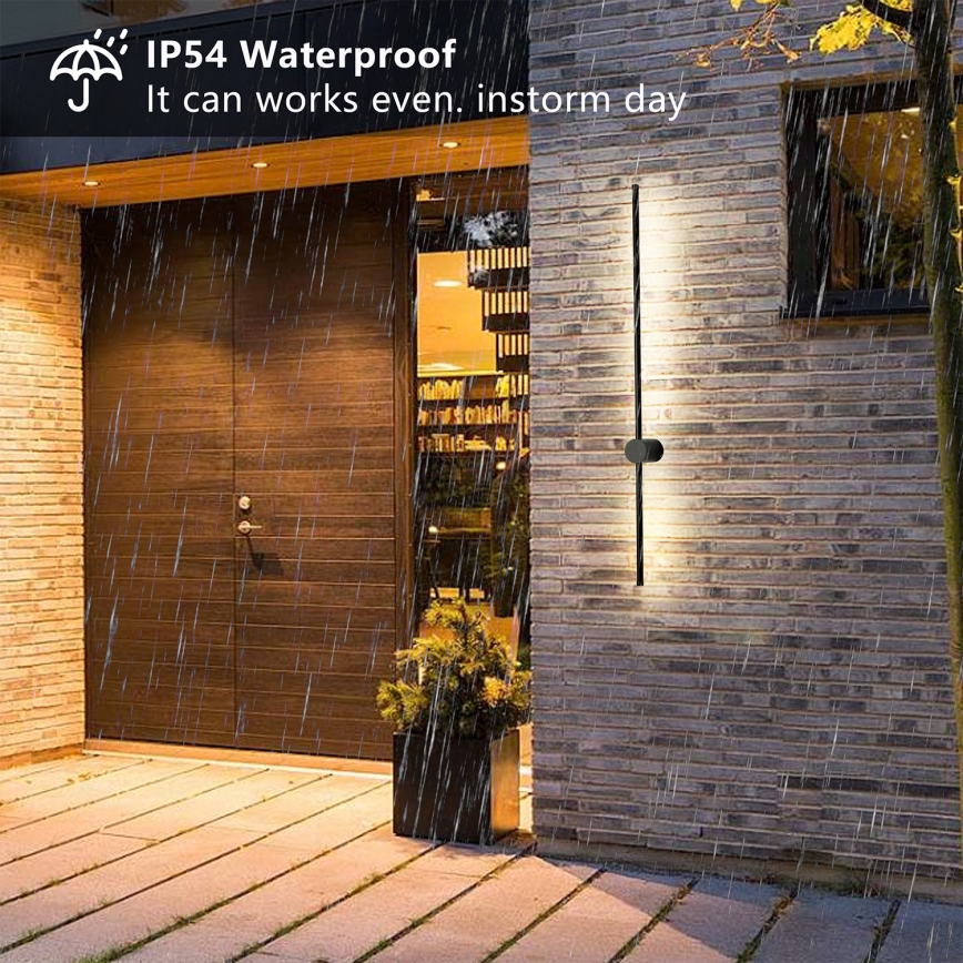 Brilagi - Applique murale d'extérieur AURA LED/20W/230V 4000K IP54 97 cm noir IRC 90