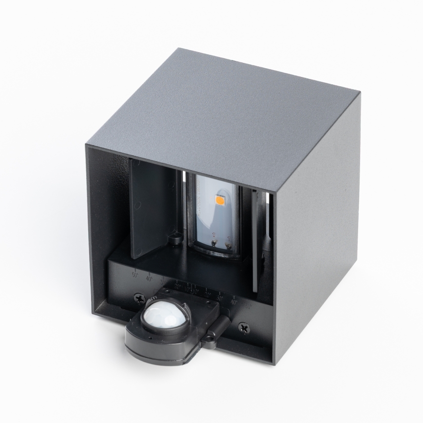 BRILAGI - Applique murale extérieure avec capteur CUBE LED/6W/230V antracite IP65