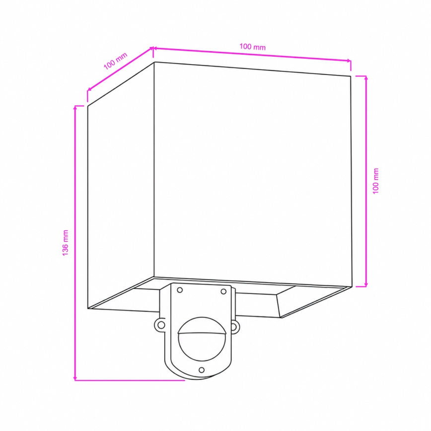 BRILAGI - Applique murale extérieure avec capteur CUBE LED/6W/230V antracite IP65