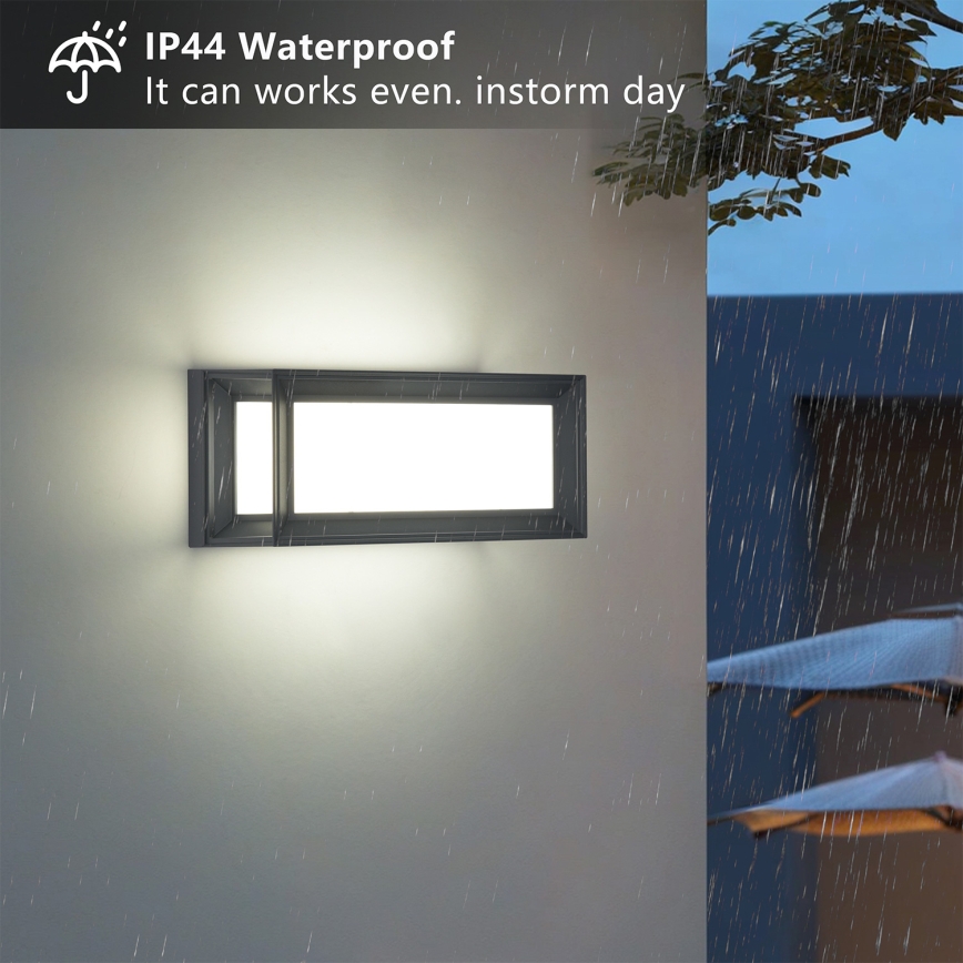 Brilagi - Applique murale LED d'extérieur avec détecteur PARKER LED/12W/230V anthracite IP44