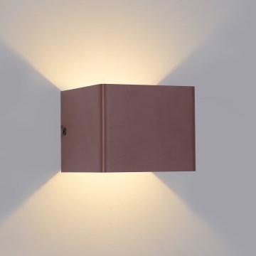 Brilagi - Applique murale extérieure LED DONNANI LED/5W/230V 10 cm marron IP44