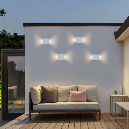 Brilagi - Applique murale extérieure LED DOUBLERAY LED/6W/230V blanche IP54