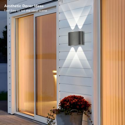 Brilagi - Applique murale extérieure LED FLAREBOX LED/4W/230V anthracite IP65
