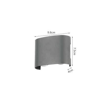 Brilagi - Applique murale extérieure LED FLAREBOX LED/4W/230V anthracite IP65