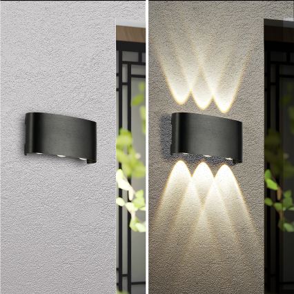 Brilagi - Applique murale extérieure LED FLAREBOX LED/6W/230V noir IP65