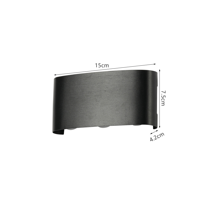 Brilagi - Applique murale extérieure LED FLAREBOX LED/6W/230V noir IP65