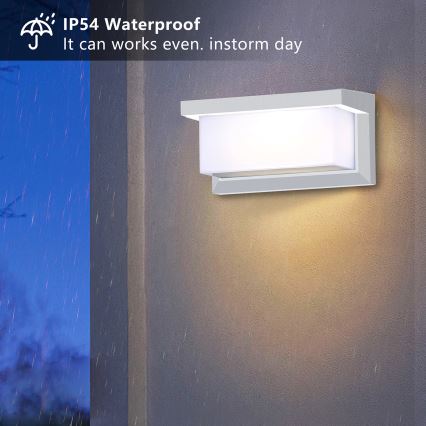 Brilagi - Applique murale extérieure LED RGBW dimmable BRICKY 1xE27/15W/230V 2700-6500K IP54 blanche
