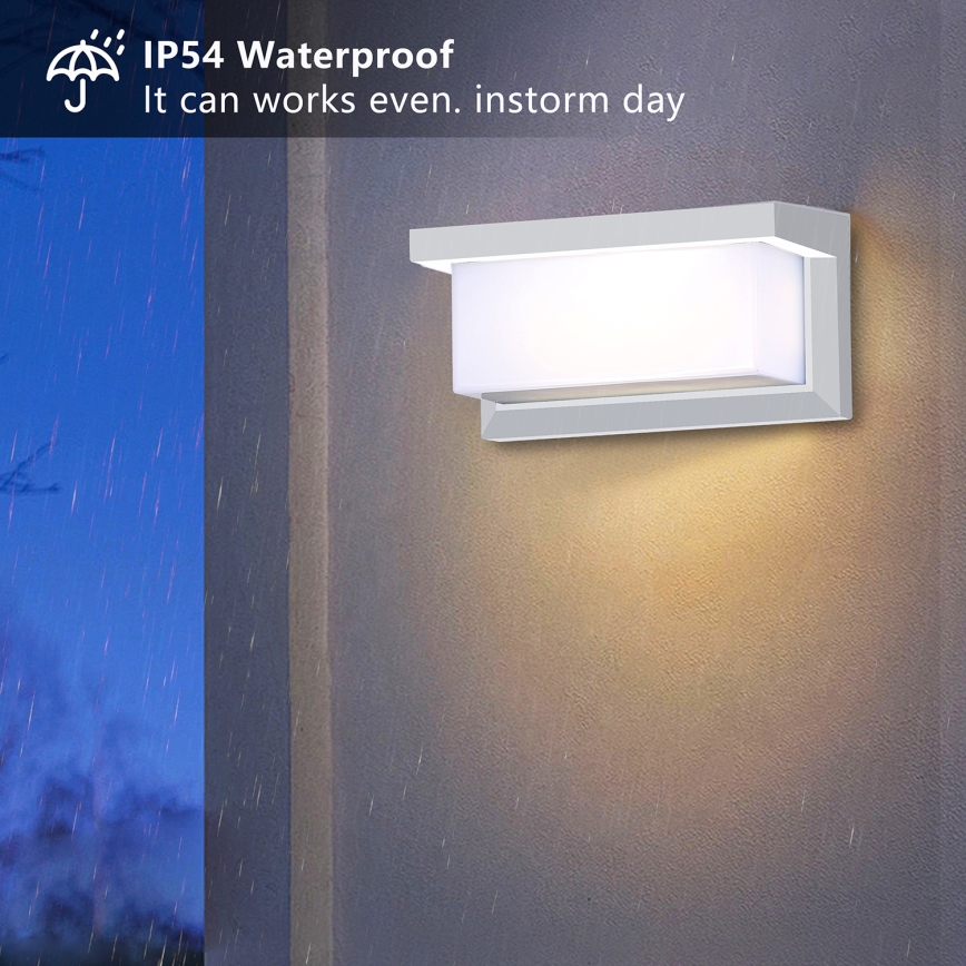 Brilagi - Applique murale extérieure LED RGBW dimmable BRICKY 1xE27/9W/230V 2700-6500K IP54 blanche