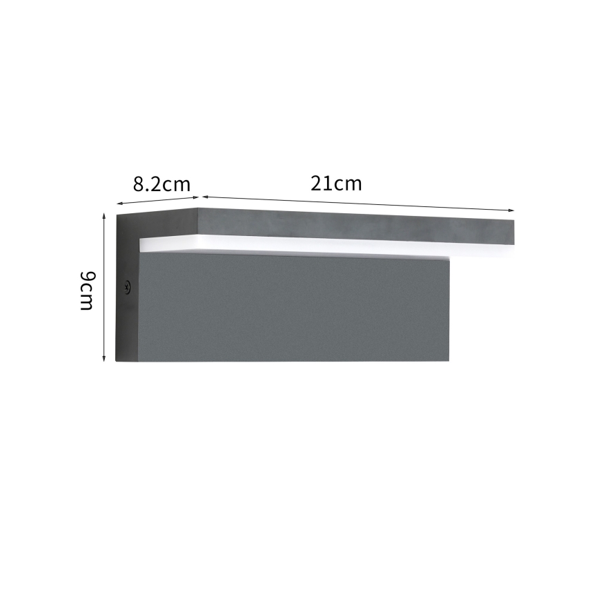 Brilagi - Applique murale extérieure LED TESSI LED/10W/230V anthracite IP54