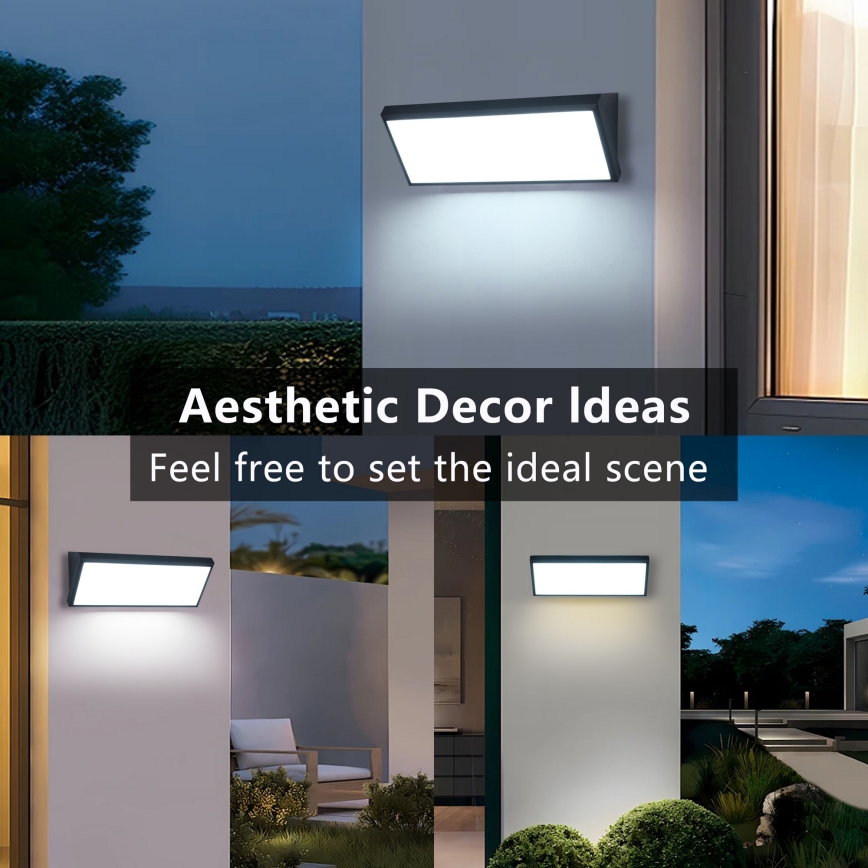 Brilagi - Applique murale extérieure LED TRIANGLE LED/42W/230V noire IP65