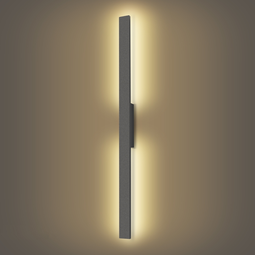 Brilagi - Applique murale extérieure LUNA LED 24W/230V 3000K IP65 100 cm anthracite