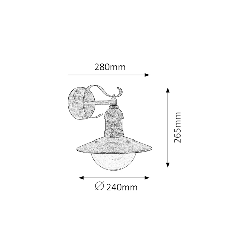 Brilagi - Applique murale extérieure MOLDE 1xE27/60W/230V IP44 bronze/patiné