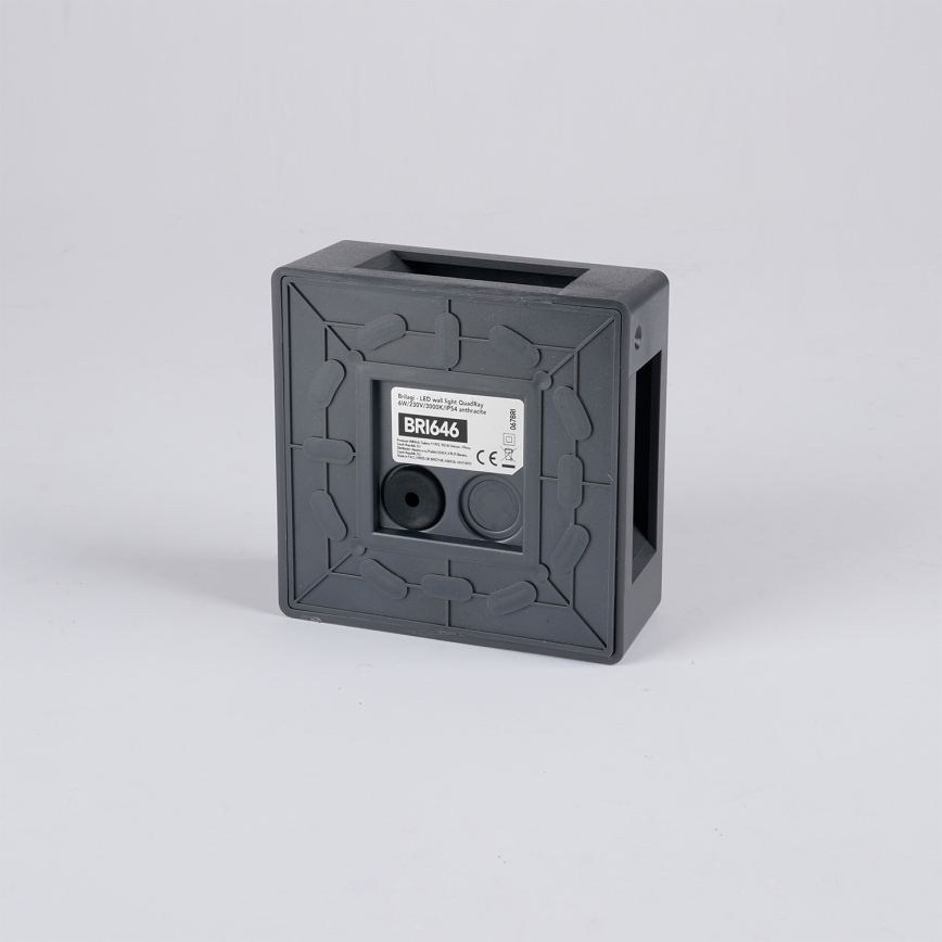 Brilagi - Applique murale extérieure QUADRAY LED/6W/230V anthracite IP54