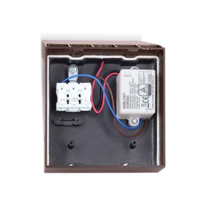 Brilagi - applique murale d'extérieur LED avec détecteur RIANO LED/8W/230V marron IP65