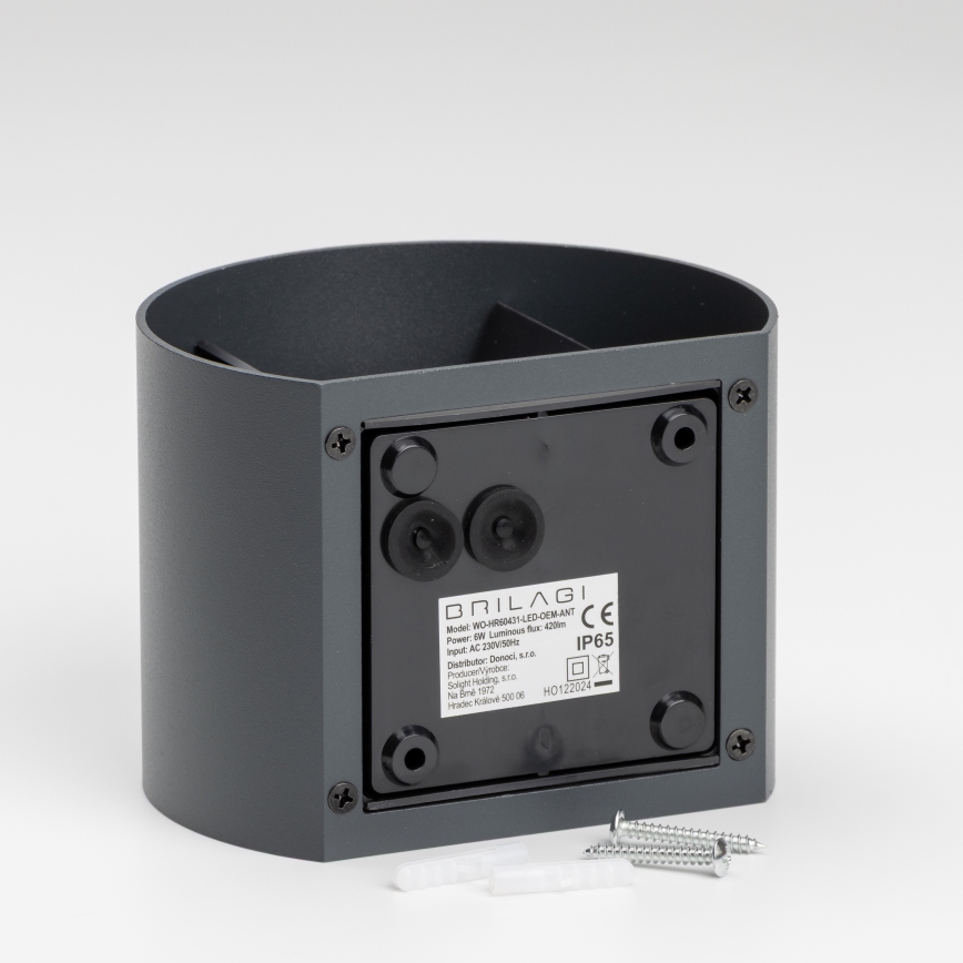 Brilagi - Applique murale extérieure RONDO LED/6W/230V anthracite IP54