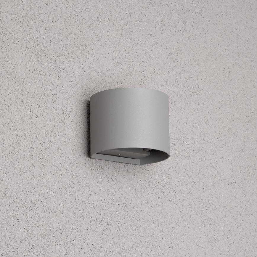 Brilagi - Applique murale extérieure RONDO LED/6W/230V gris IP54