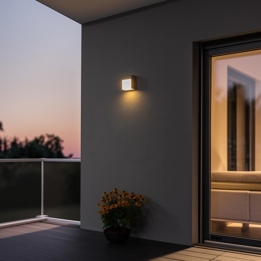 Brilagi - Applique murale extérieure TERNI LED/12W/230V gris IP44