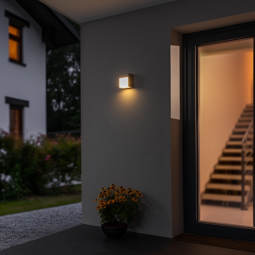 Brilagi - Applique murale extérieure TERNI LED/12W/230V gris IP44