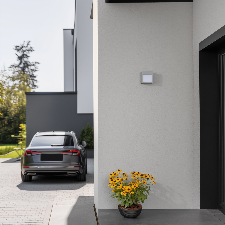 Brilagi - Applique murale extérieure TERNI LED/12W/230V gris IP44