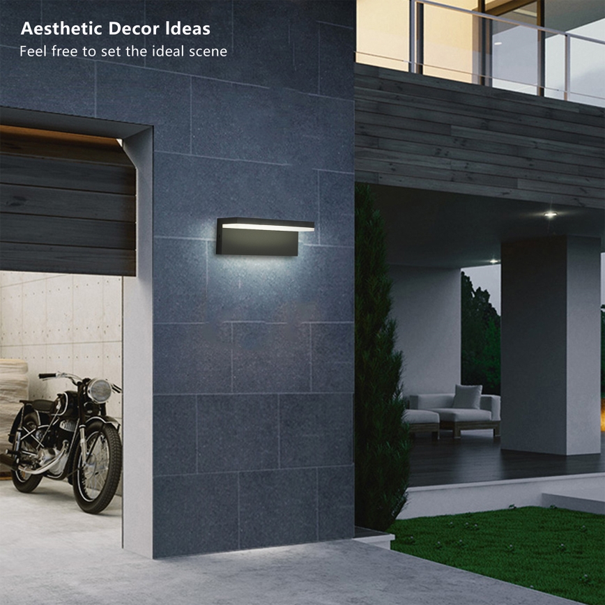 Brilagi - Applique murale extérieure TESSI LED/10W/230V noire IP54