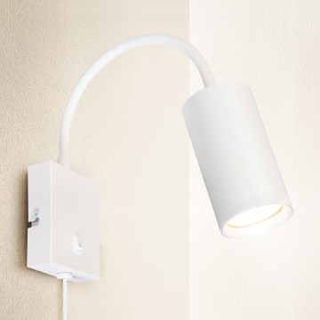 Brilagi - Applique murale flexible avec interrupteur SELE 1xGU10/30W/230V blanche