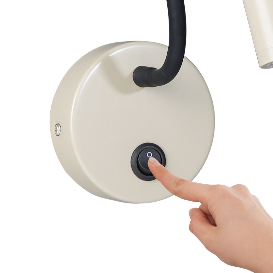 Brilagi - Applique murale flexible MAYA LED/3W/230V 4000K beige