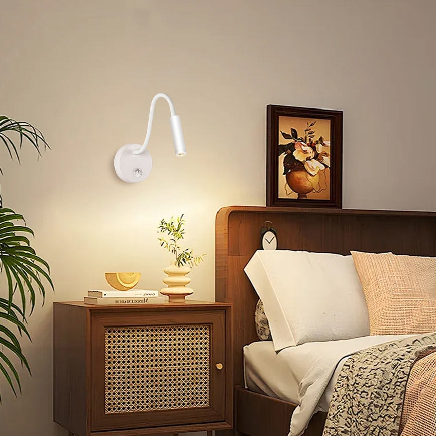 Brilagi - Applique murale flexible MAYA LED/3W/230V 4000K blanc