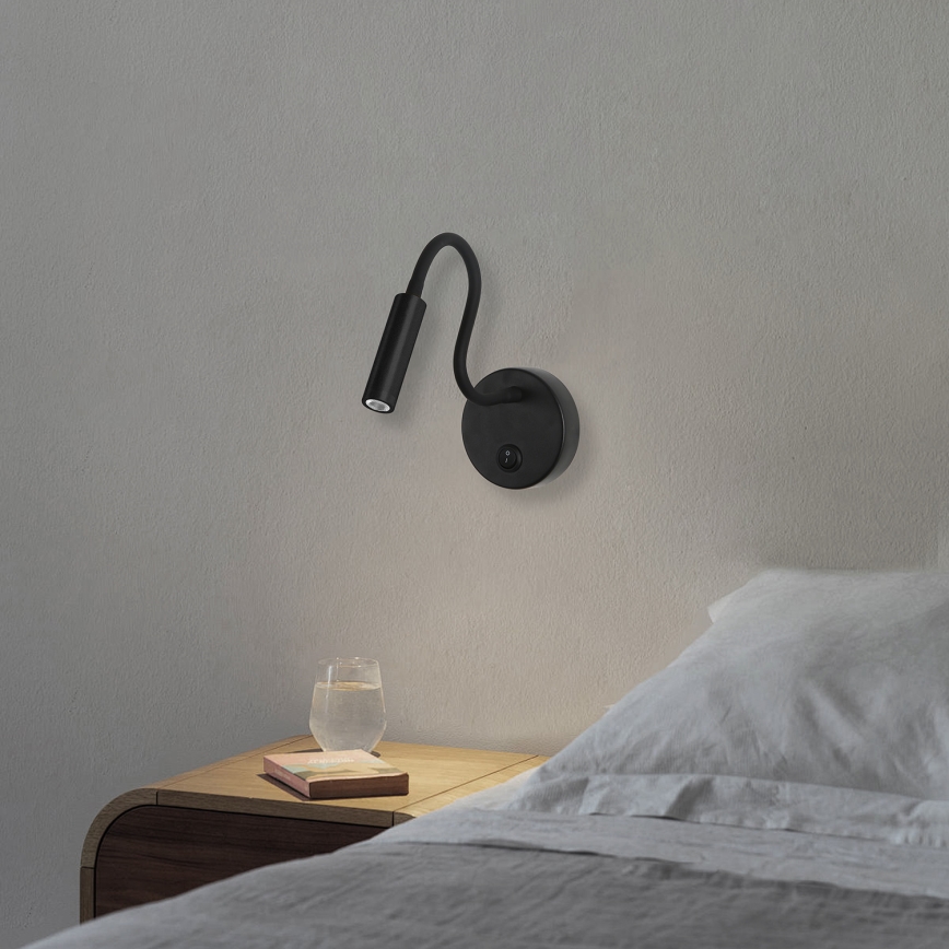 Brilagi - Applique murale flexible MAYA LED/3W/230V 4000K noir