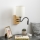 Brilagi - Applique murale flexible NUBILA WOOD 1xE27/25W/230V + LED/3W chêne/noir/crème
