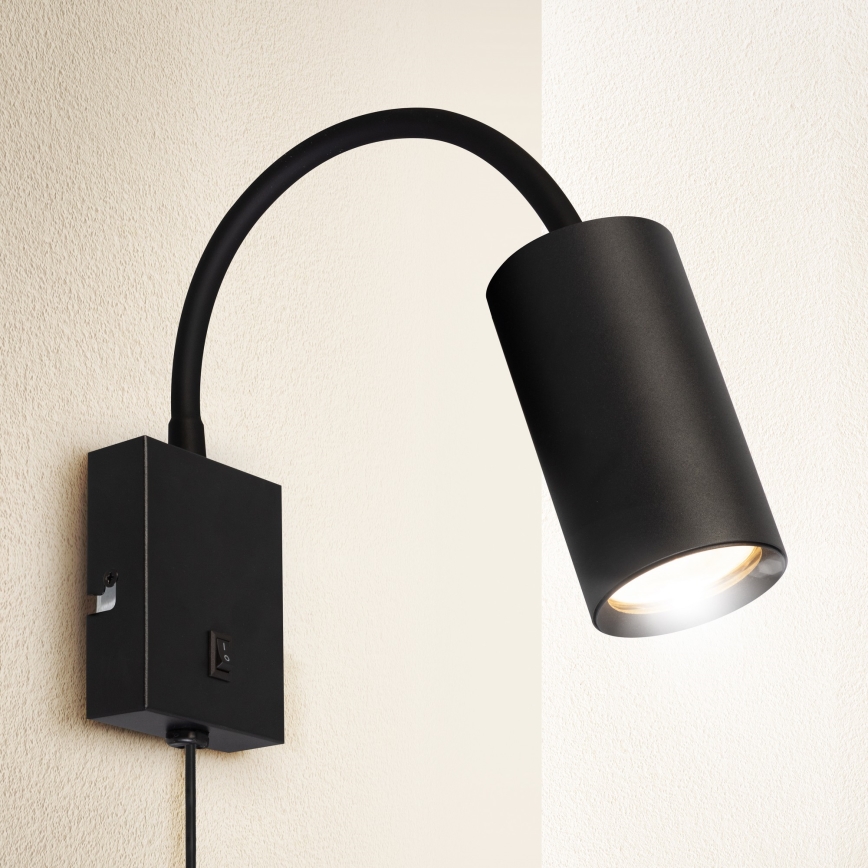 Brilagi - Applique murale flexible SELE 1xGU10/30W/230V noir